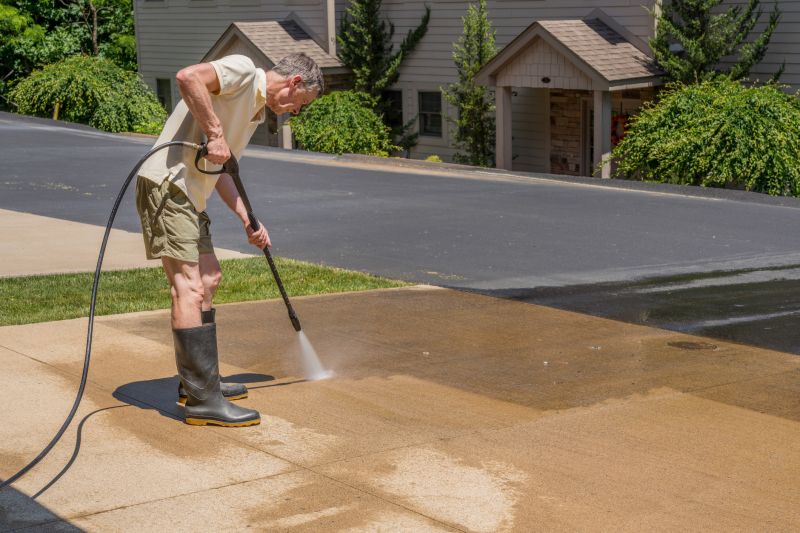 Power Washing of a Driveway
